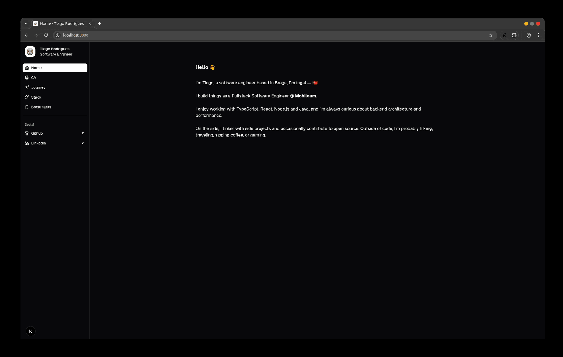 New ui for my portfolio